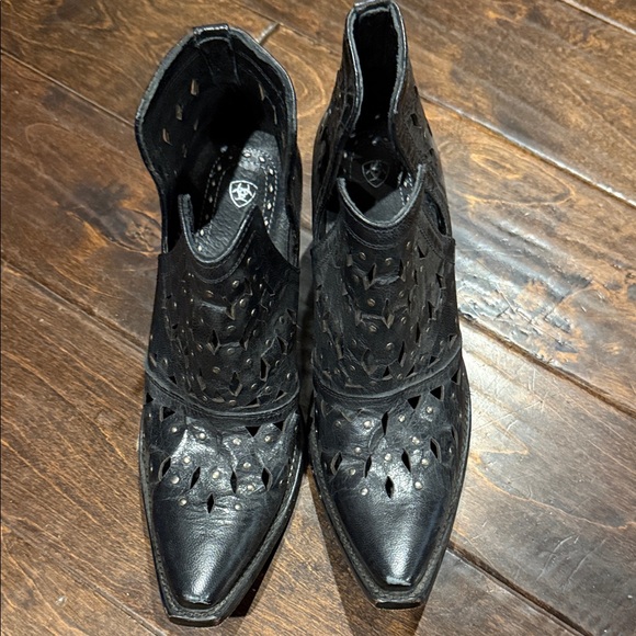 Ariat Women's Black Cut-Out Ankle Booties - Picture 1 of 4